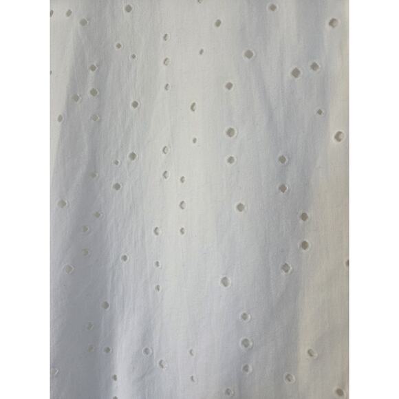 COS Flowy Cotton White Eyelet Beachy Vacation Tiered Midi Dress, Women's 10 - Picture 7 of 16